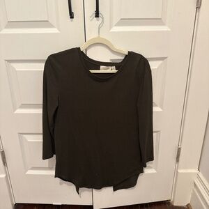 Green sweater open back